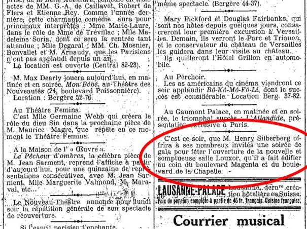 Le Figaro, 6 octobre 1921