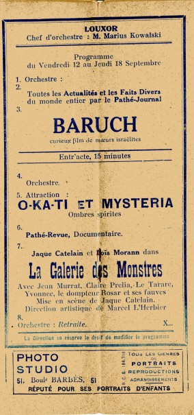 Le programme de la soirée