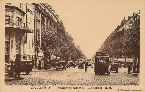 Le carrefour Barbès et le Louxor en 1935