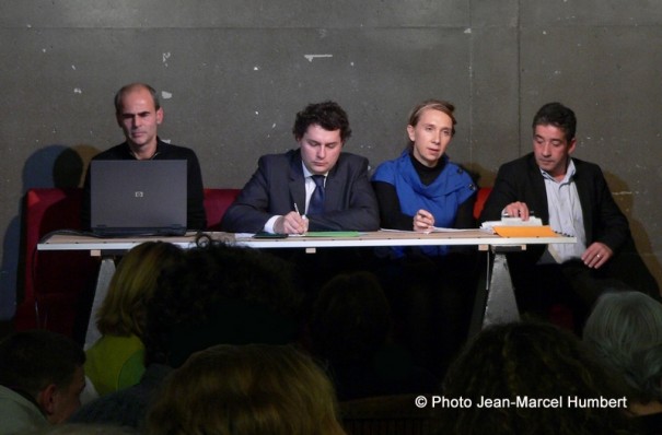 Réunion du 21 novembre. De gauche à droite, Philippe Pumain, Eric Lejoindre, Carinne Rolland et Michel Gomez