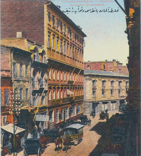 Le Baltazzi Han, devenu le siège de la Deutsche Orient Bank, en 1900