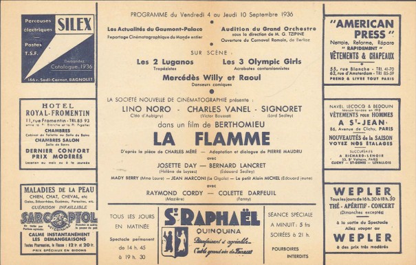 Gaumont Palace 4-10 septembre 1936 SITE