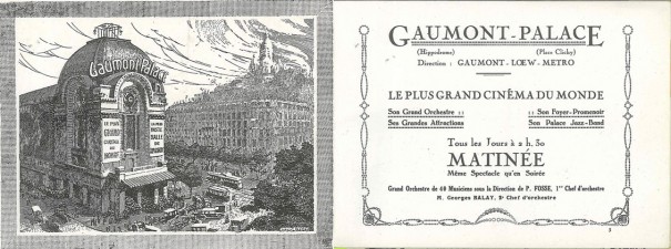 Gaumont Palace, saison 1926-1927