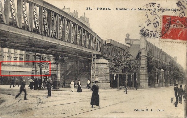 Entre 1905 à 1908 : Station Barbès – L’imprimerie Wellhoff s’était associée à Laffon-Lamy en 1900, et avait racheté l’affaire en 1905.