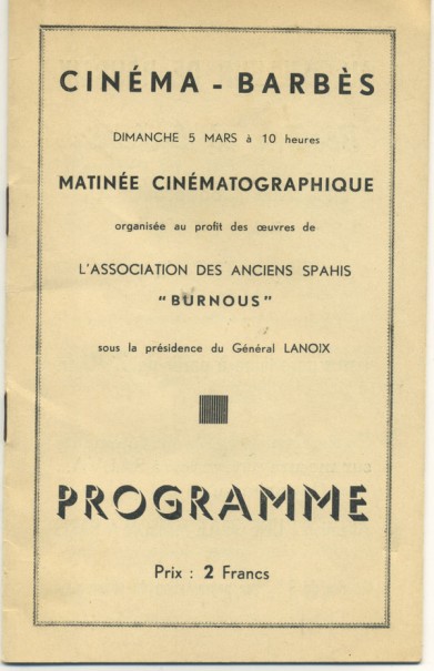 Programme du 5 mars 1939