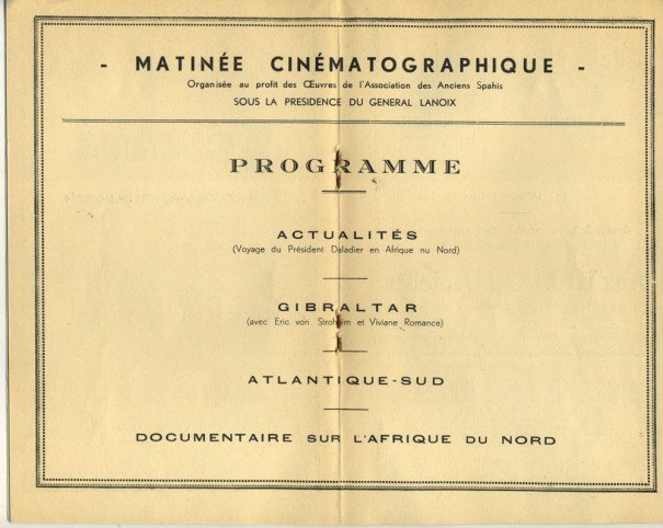 Programme de la soirée