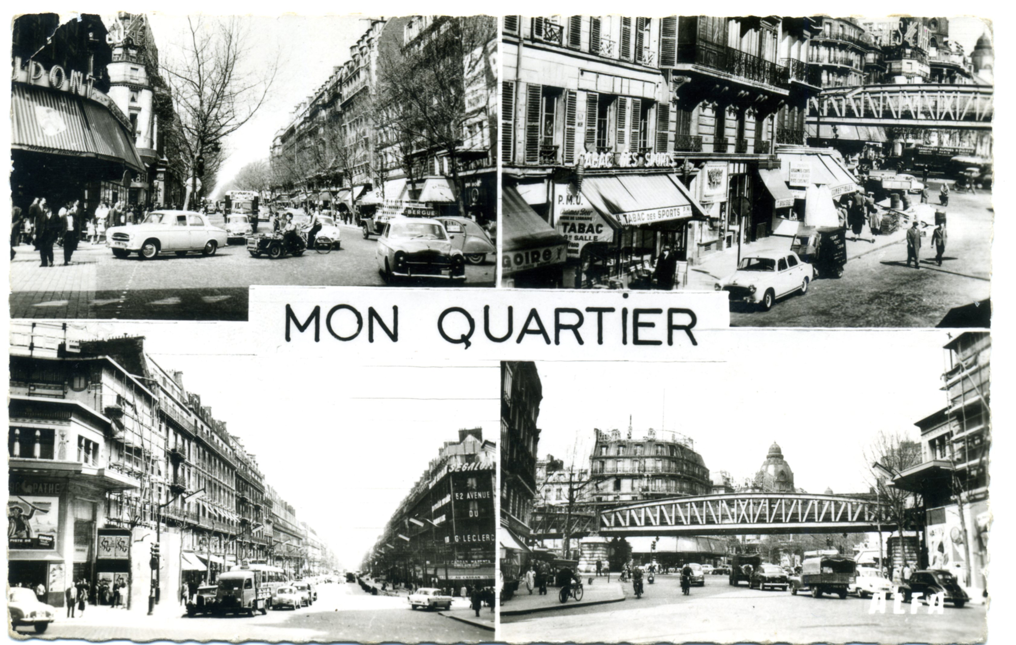 1958 : en bas à gauche : ravalement du Louxor