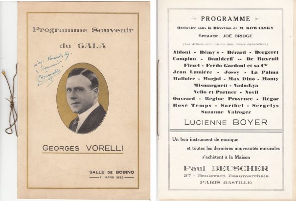Hommage àGeorges Vorelli (Bobino 1933)